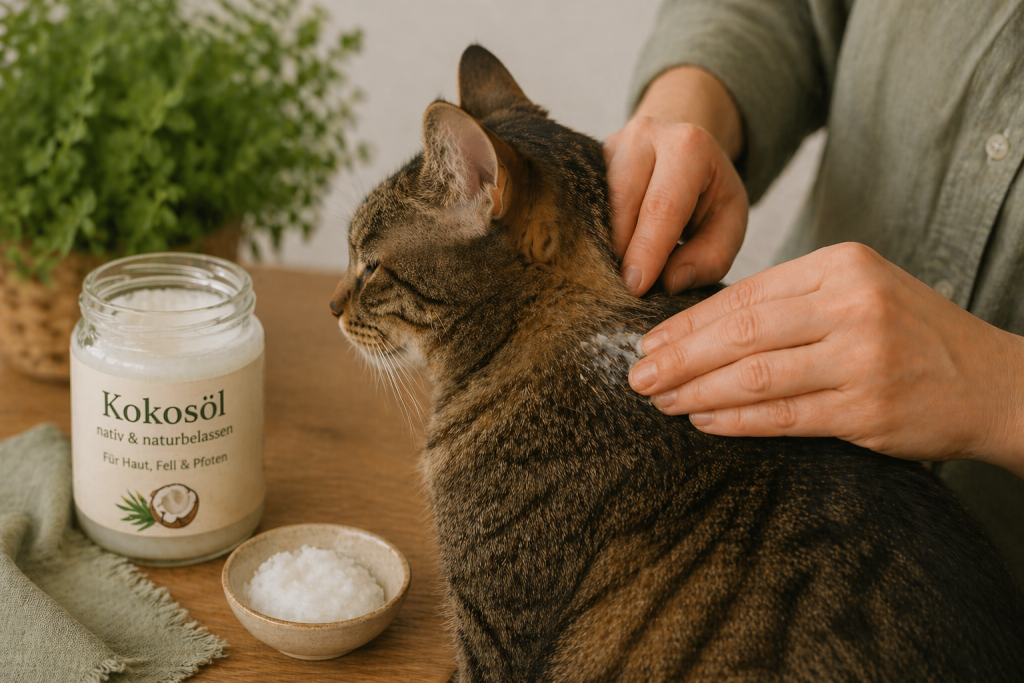 Kokosöl Anwendung bei Katze im Nacken Kokosöl Anwendung Katze Nackenbereich Zeckenschutz
