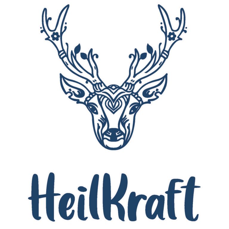 Logo HeilKraft mit Hirsch als Symbol für natürliche Rohstoffe und naturbasierte Produkte
